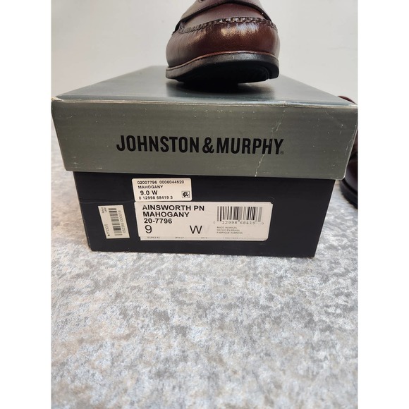 NWT Johnston & Murphy Mens Ainsworth PN Mohagany Shoes-Size 9W - Picture 2 of 11